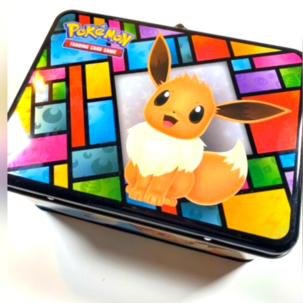 Pokemon Lunchbox Eevee Tin 8” X 6” X 3.5” 🔥 Pokemon Collectors Chest
